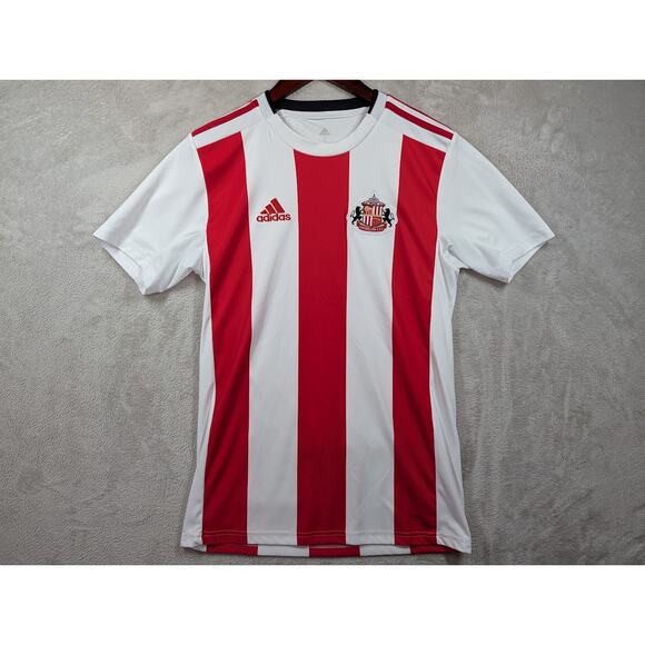 EPL 2019-20 Sunderland AFC Adidas Home Kit Jersey Size Small Climalite White/Red - Picture 1 of 7